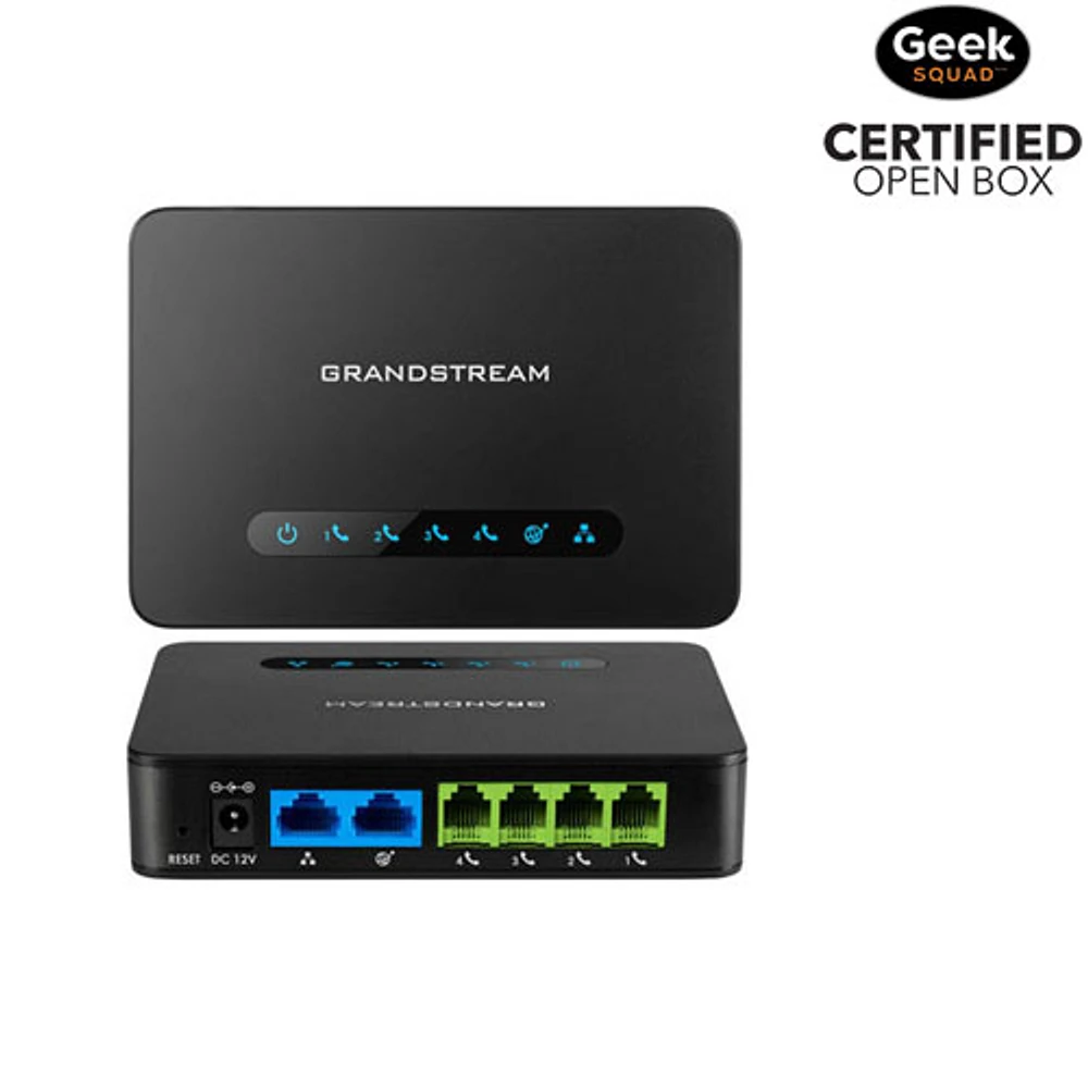 Open Box - Grandstream Powerful 4 Port FXS Gateway With Gigabit NAT Router HT814