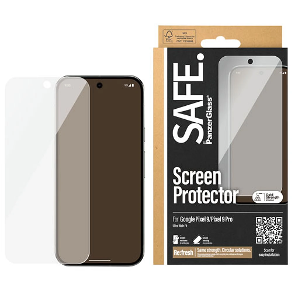 PanzerGlass SAFE Glass Screen Protector for Pixel 9/Pixel 9 Pro