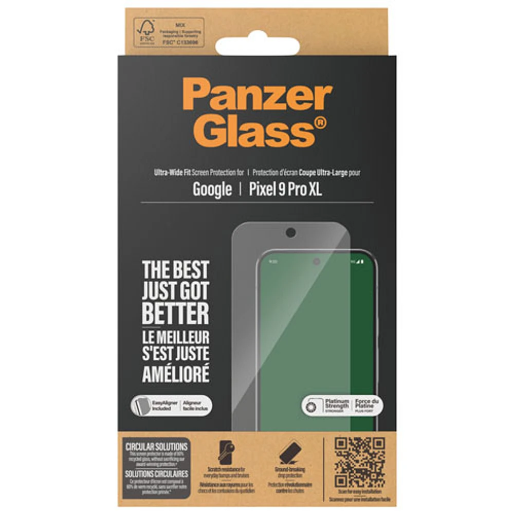 PanzerGlass Ultra-Wide Fit Glass Screen Protector for Pixel 9 XL