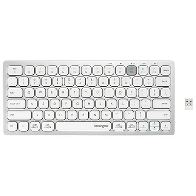 Kensington Dual Wireless Bluetooth Compact Keyboard - Silver - English