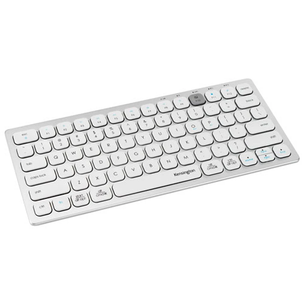 Kensington Dual Wireless Bluetooth Compact Keyboard - Silver - English