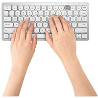 Kensington Dual Compact Bluetooth Keyboard - Silver - English