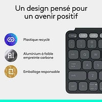 Clavier universel Keys-To-Go 2 de Logitech avec couvercle - Graphite - Anglais