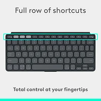 Clavier universel Keys-To-Go 2 de Logitech avec couvercle - Graphite - Anglais