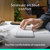 Clavier Keys-To-Go 2 de Logitech pour iPad/iPhone/Mac - Gris pâle - Anglais