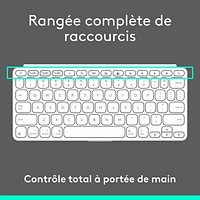 Clavier Keys-To-Go 2 de Logitech pour iPad/iPhone/Mac - Gris pâle - Anglais