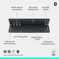 Clavier Keys-To-Go 2 de Logitech pour iPad/iPhone/Mac - Graphite - Anglais