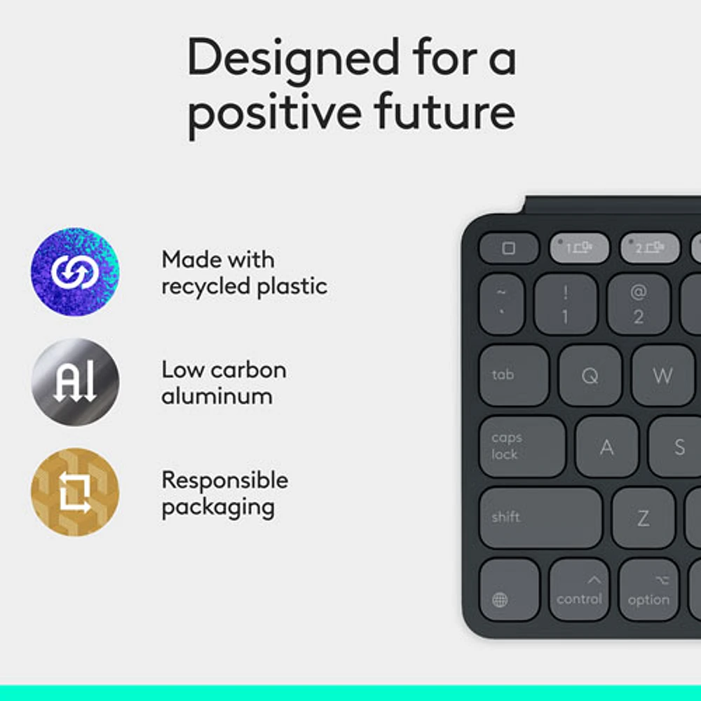 Clavier Keys-To-Go 2 de Logitech pour iPad/iPhone/Mac - Graphite - Anglais