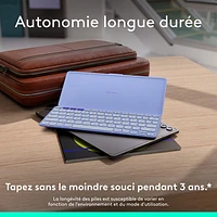 Clavier universel Keys-To-Go 2 de Logitech avec couverture - Lilas - Anglais