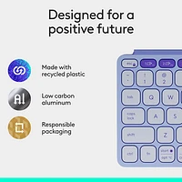 Clavier universel Keys-To-Go 2 de Logitech avec couverture - Lilas - Anglais