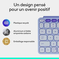 Clavier universel Keys-To-Go 2 de Logitech avec couverture - Lilas - Anglais