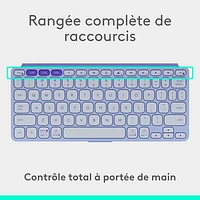 Clavier universel Keys-To-Go 2 de Logitech avec couverture - Lilas - Anglais