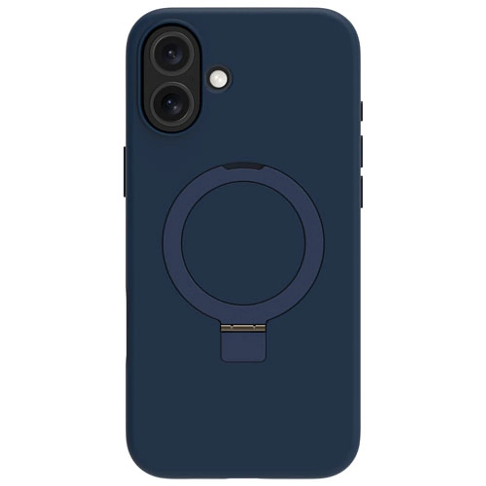 Dbramante1928 Iceland Ultra D3O Kickstand Fitted Hard Shell Case with MagSafe for iPhone 16 - Blue