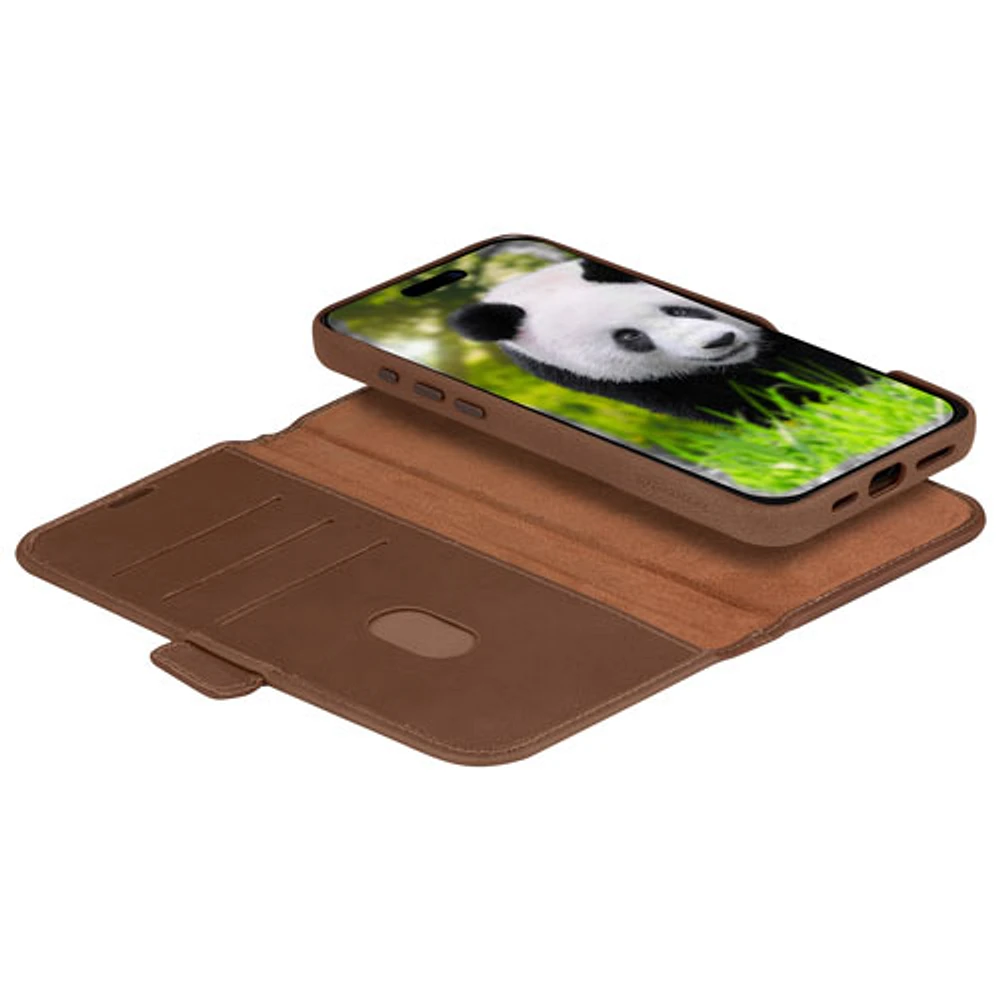Dbramante1928 Lynge 2-in-1 Wallet Case with MagSafe for iPhone 16 Pro Max - Tan