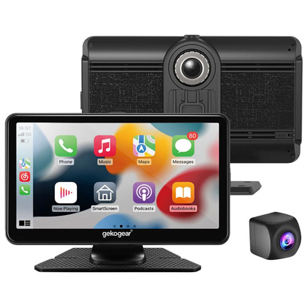 GekoGear Orbit C110 Dash Camera with 7" Touchscreen Display & 32GB MicroSD Card