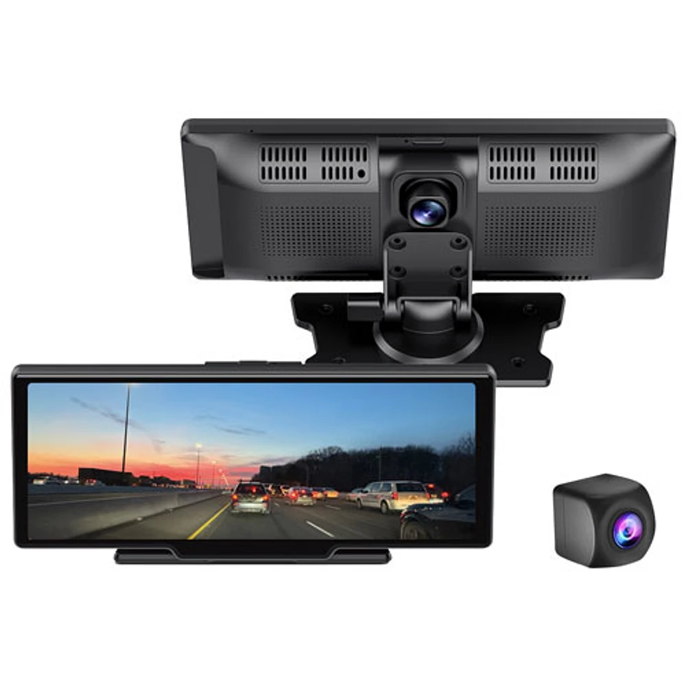 GekoGear Orbit C120 Dash Backup Camera with 10.3" Touchscreen Display & 64GB MicroSD Card