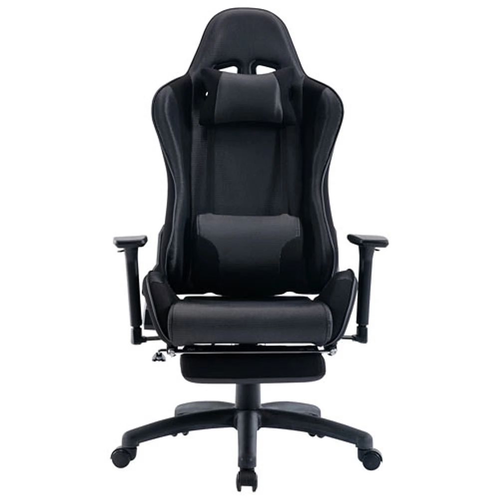 TygerClaw Ergonomic High Back Fabric Gaming Chair - Black