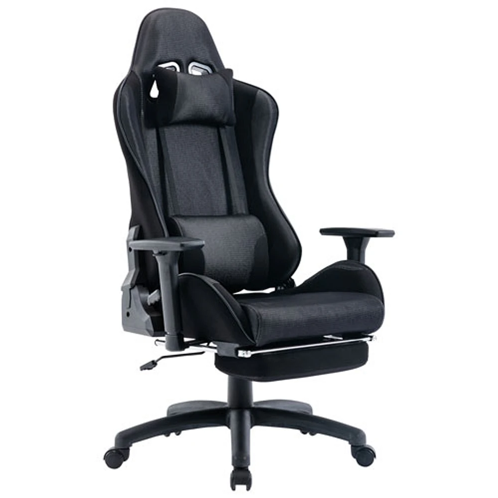 TygerClaw Ergonomic High Back Fabric Gaming Chair - Black