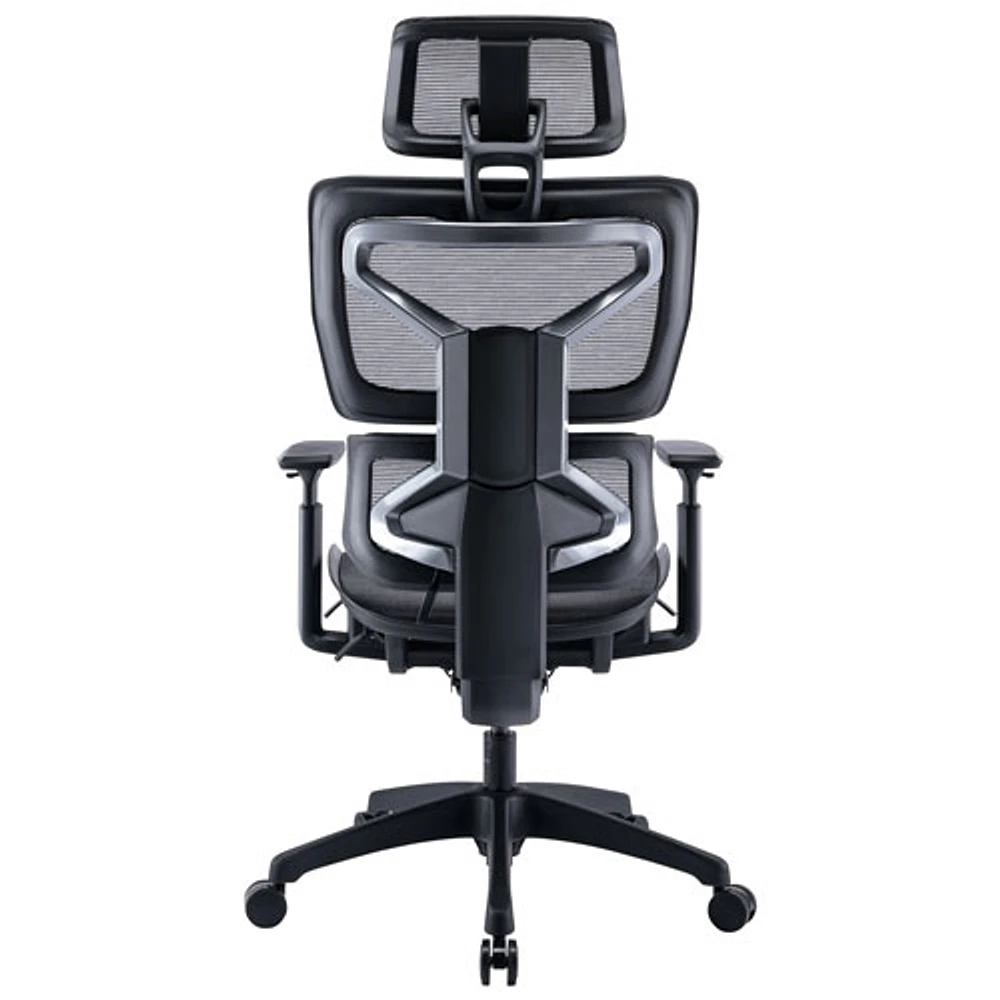 Fauteuil de bureau ergonomique en filet à dossier haut de TygerClaw - Noir