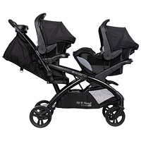 Poussette double Sit N' Stand 2.0 de Baby Trend - Noir