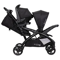 Poussette double Sit N' Stand 2.0 de Baby Trend - Noir