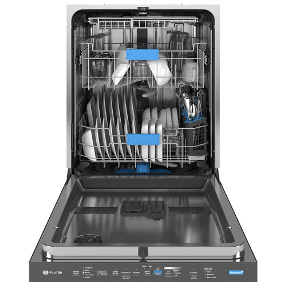 GE Profile 24" 42dB Built-In Dishwasher with Third Rack (PDP755SYVFS) - Stainless Steel