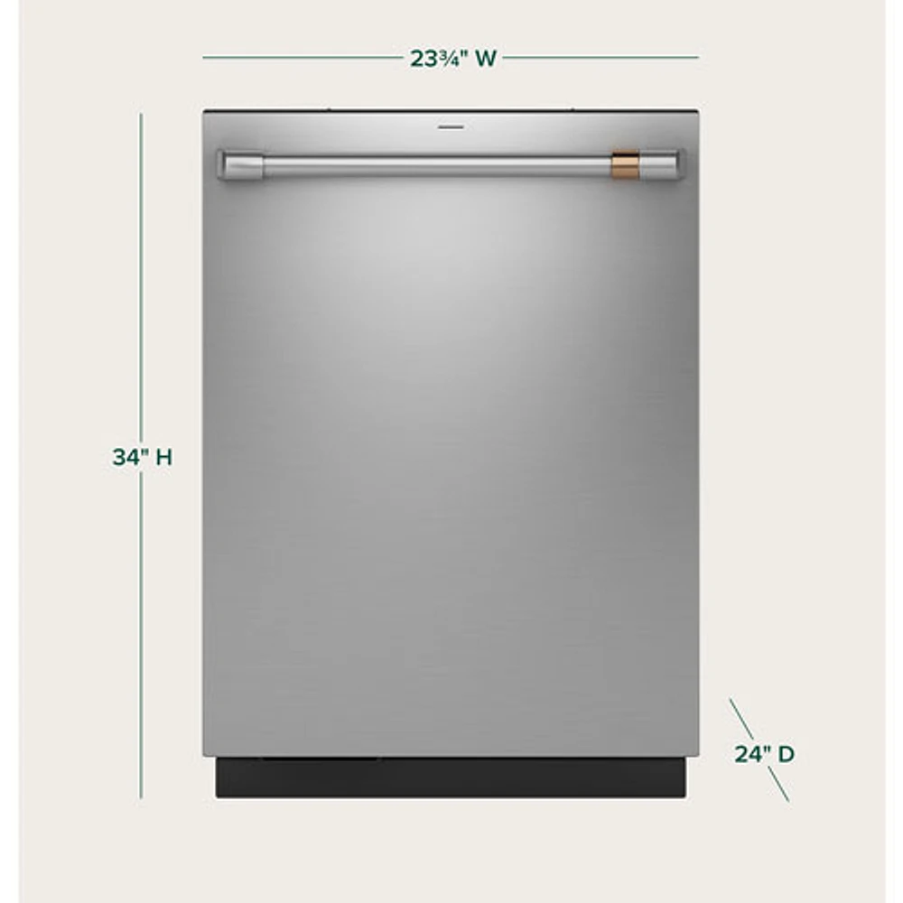 Café Customizable Professional 24" 44dB Built-In Dishwasher (CDT858P2VS1) - Stainless Steel