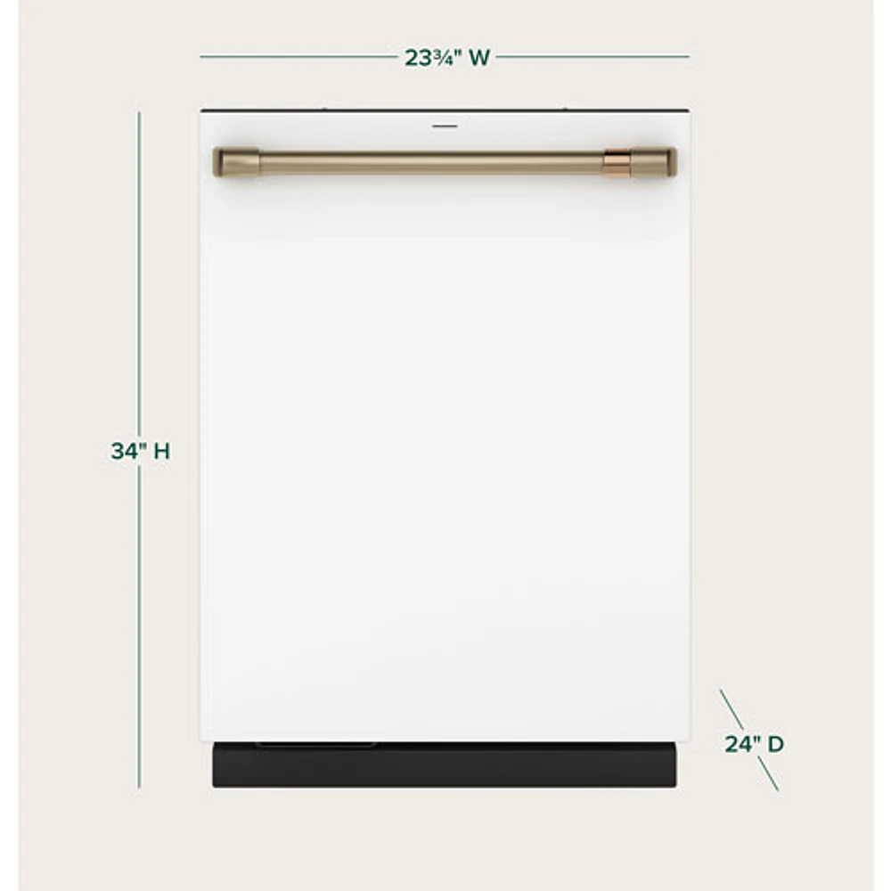 Café Customizable Professional 24" 39dB Built-In Dishwasher (CDT888P4VW2) - Matte White