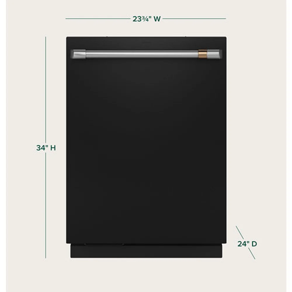 Café Customizable Professional 24" 44dB Built-In Dishwasher (CDT858P3VD1) - Black