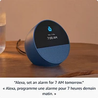 Réveille-matin intelligent Echo Spot d'Amazon avec Alexa