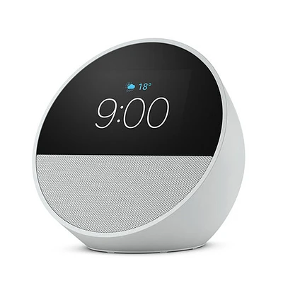 Réveille-matin intelligent Echo Spot d'Amazon avec Alexa - Glacier