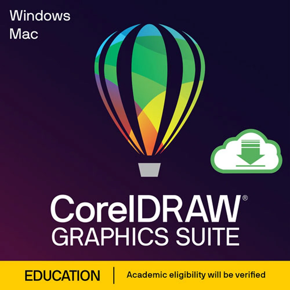 CorelDRAW Graphics Suite Education Edition (PC/Mac) - 1 Device - Digital Download