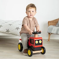 Bigjigs Wooden Ride On Toy Tractor