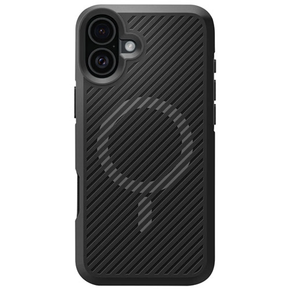 Étui rigide ajusté Core Armor MagFit de Spigen pour iPhone 16 - Noir mat