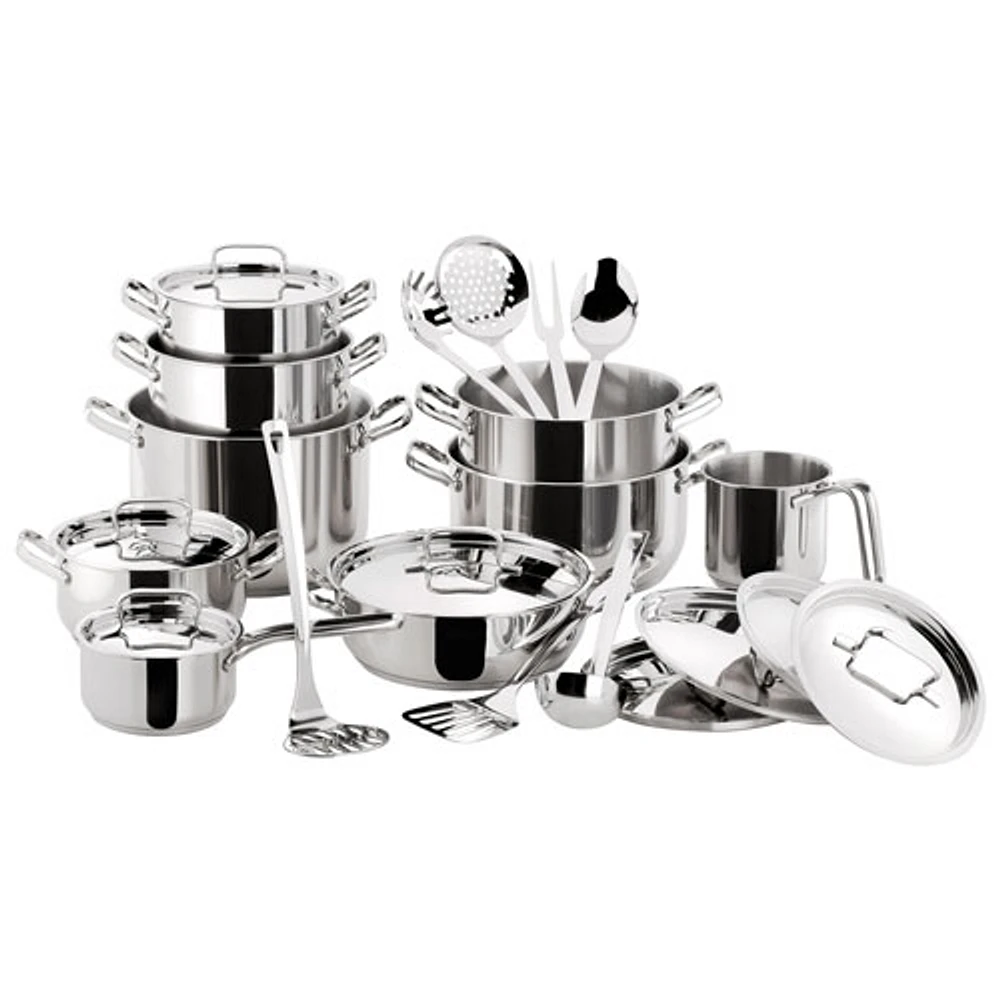 Lagostina 24-Piece Stainless Steel Cookware Set - Silver