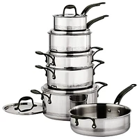 Lagostina 11-Piece Stainless Steel Cookware Set - Silver