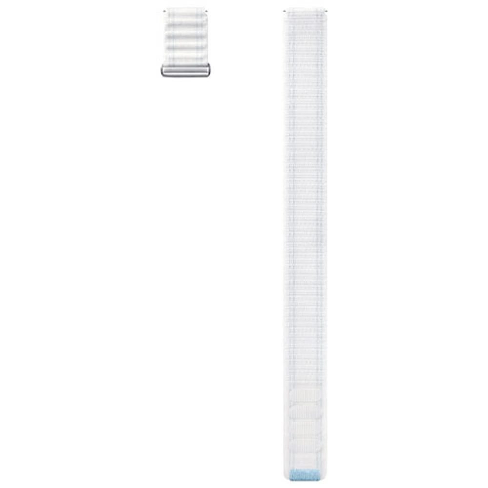 Bracelet en tissu ajustable de Samsung pour montre Galaxy Watch - Moyen/Grand - Blanc bleu