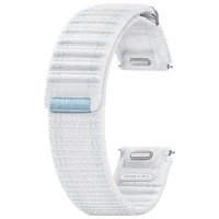 Bracelet en tissu ajustable de Samsung pour montre Galaxy Watch - Moyen/Grand - Blanc bleu