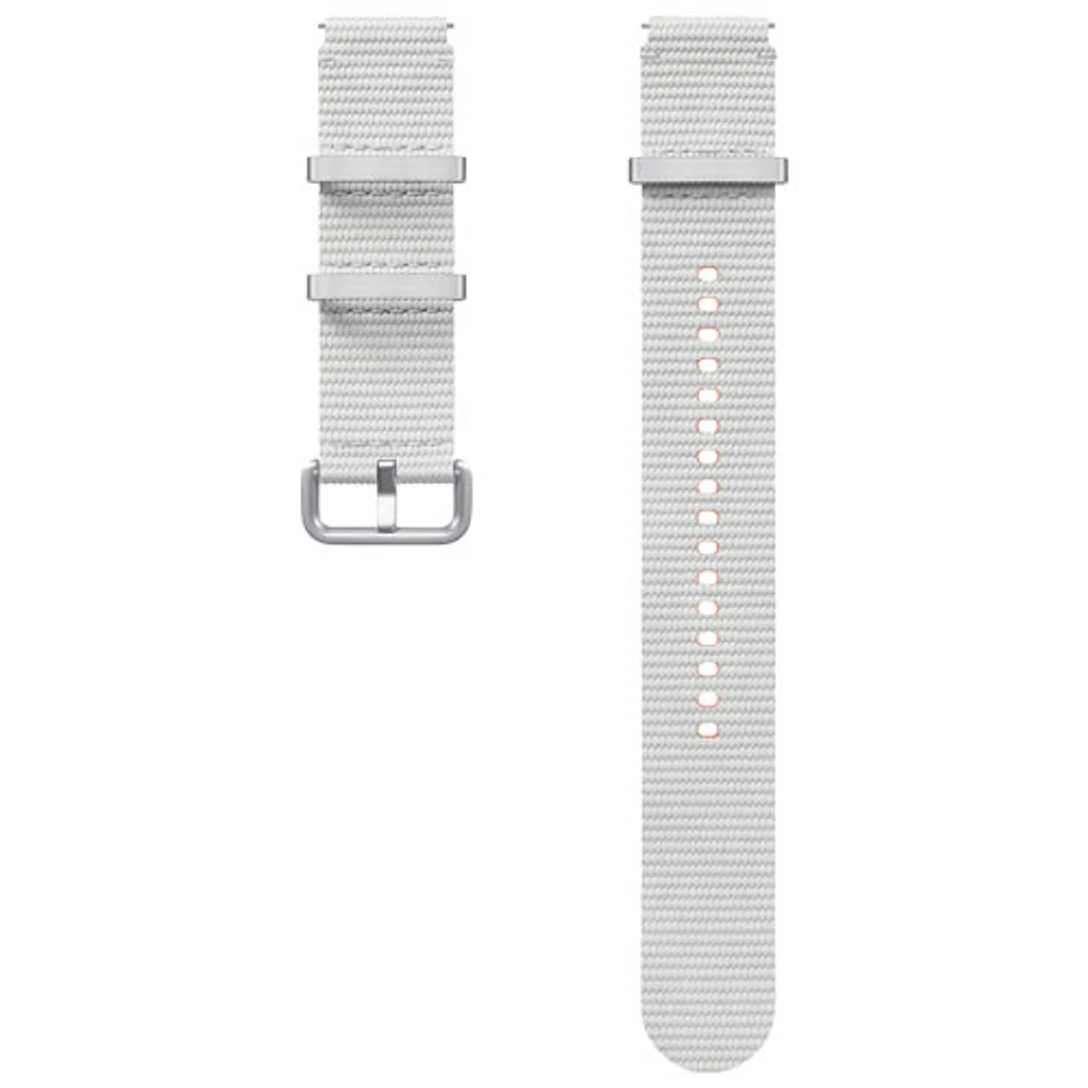 Bracelet en tissu de Samsung pour montre Galaxy Watch - Moyen/Grand - Argenté
