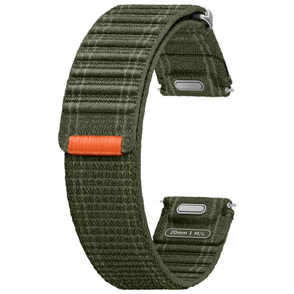 Bracelet en tissu ajustable de Samsung pour montre Galaxy Watch - Moyen/Grand - Vert