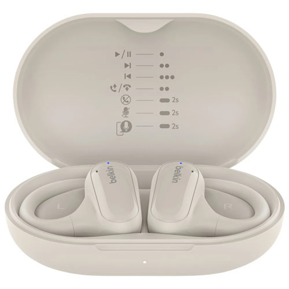Belkin SoundForm ClearFit Open-Ear True Wireless Earbuds - Sand