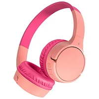 Belkin SoundForm Mini Kids On-Ear Bluetooth Headphones - Pink