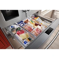 Kitchenaid 36" 26 Cu. Ft. French Door Refrigerator w/ Water & Ice Dispenser (KRMF536RPS) - Stainless