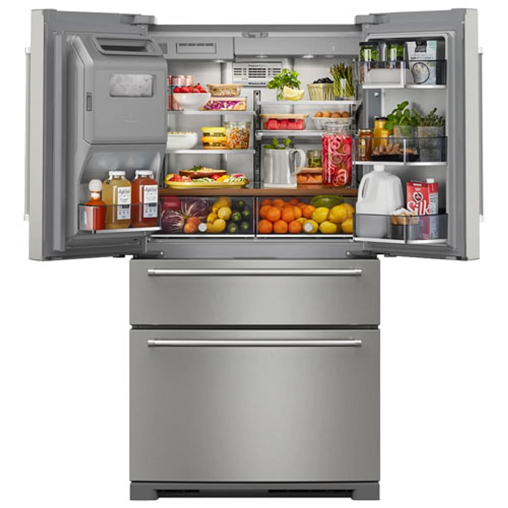 Kitchenaid 36" 26 Cu. Ft. French Door Refrigerator w/ Water & Ice Dispenser (KRMF536RPS) - Stainless