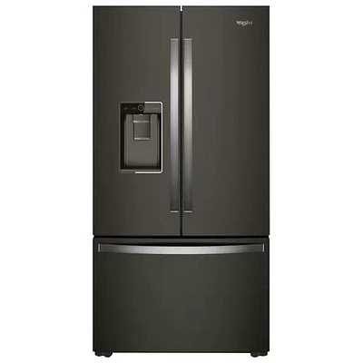 Whirlpool 36" 23.8 Cu. Ft. French Door Refrigerator with Water & Ice Dispenser (WRFC9636RV) - Black Stainless Steel