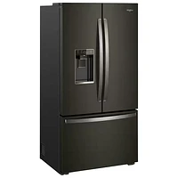 Whirlpool 36" 23.8 Cu. Ft. French Door Refrigerator with Water & Ice Dispenser (WRFC9636RV) - Black Stainless Steel