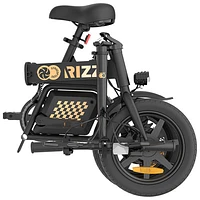 Gyrocopters Rizz B20 Foldable Electric City Bike (350W Motor / Up to 55km Battery Range / 25 km/h Top Speed) - Black