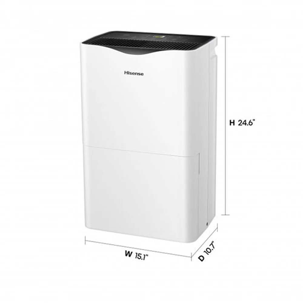 Hisense Dehumidifier with Smart Wifi - 35-Pint - White/Black