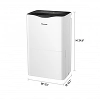 Hisense Dehumidifier with Smart Wifi - 35-Pint - White/Black