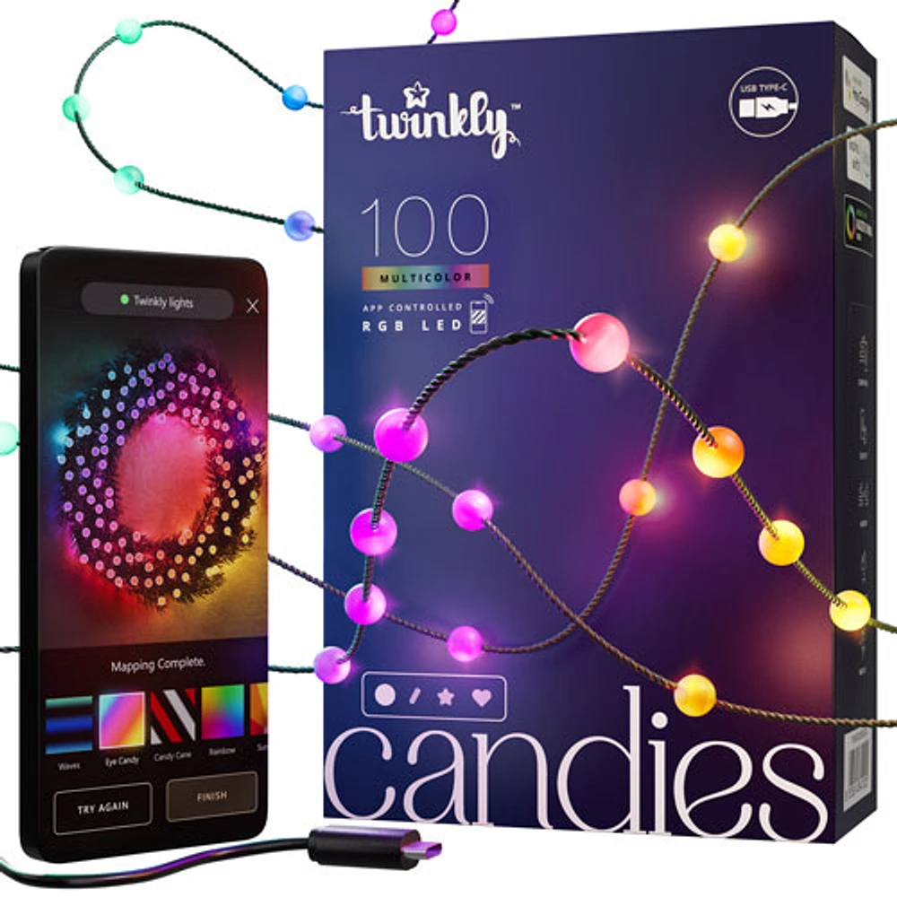 Twinkly Candies Smart RGB LED Lights - Pearl